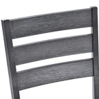 Set di 4 sedie da pranzo in legno con schienale a doghe