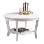 Tavolino rotondo da caffè Convenience Concepts American Heritage con ripiano