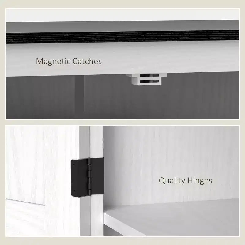 Dispensa HOMCOM 72 in stile rustico con ante da fienile, alta colonna dispensa da cucina con ripiani regolabili e cassetto