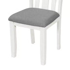 Ensemble de table à manger extensible de style champêtre pour 6 personnes, table rectangulaire et 6 chaises rembourrées