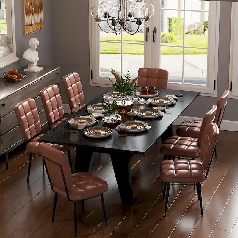 Chaises de salle à manger modernes, lot de 2/4/6/8, chaises de cuisine rembourrées avec coussin épais pour salle à manger