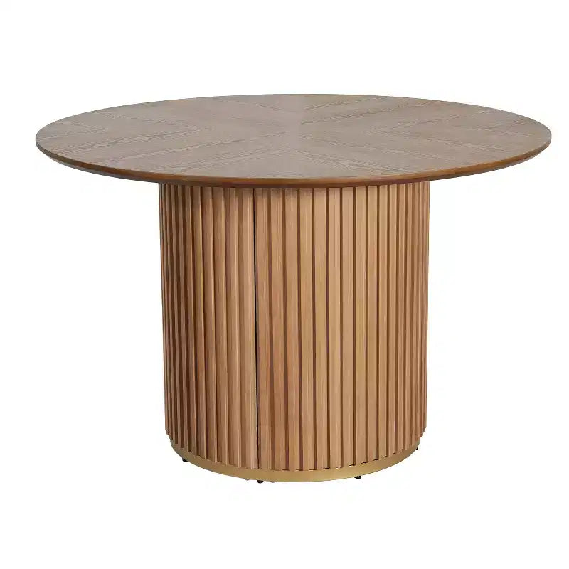Set da pranzo rotondo moderno Christopher Knight Home Shankar da 5 pezzi con sedie imbottite in legno della gomma