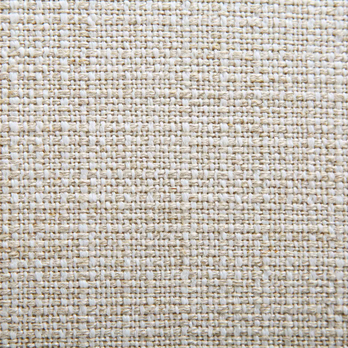 Divano curvo a 3 posti con cuscini sferici, misto lino beige