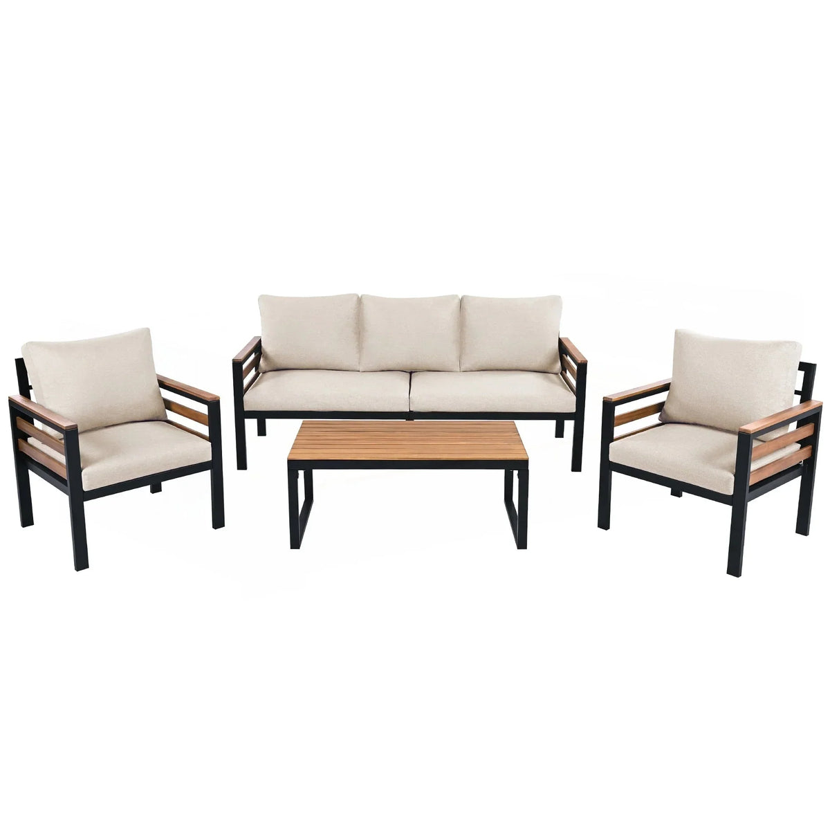 Set di divani da esterno composto da 4 pezzi