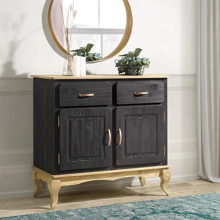 Grünes Buffet-Sideboard aus Holz