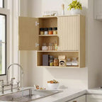Meuble mural de salle de bains - armoire à pharmacie avec portes de grange et étagère réglable - meuble mural de 25 x 23,6 x 9 pouces