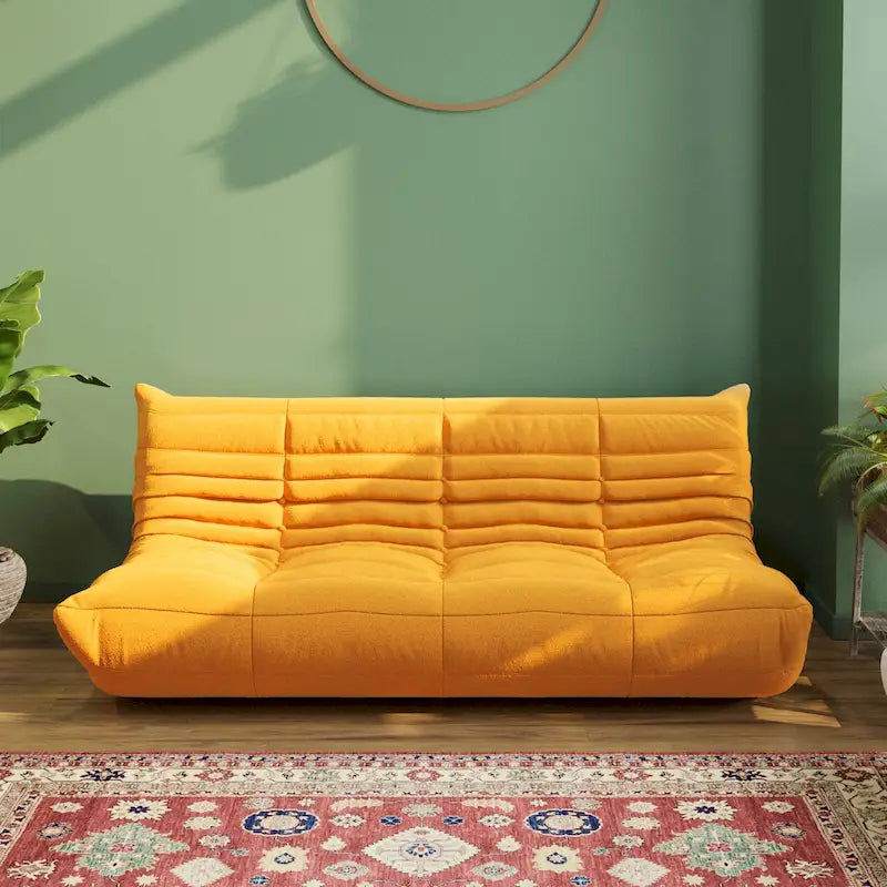 Canapé de sol moelleux, fauteuil poire relax pour salon