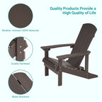 Ensemble de 4 fauteuils Adirondack d’extérieur Bonosuki en bois résistant aux intempéries