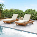 Set di 2 chaise longue da esterno in acacia Christopher Knight Home Michael