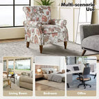 Araceli Traditional Wooden Upholstered Floral Armchair with Wingback and Nailhead Trim| ART OF LIVING DESIGNS