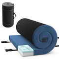 Materasso da campeggio in memory foam Costway con fondo antiscivolo e borsa da viaggio per dormire all’aperto, grigio/blu