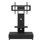 Meuble TV pour téléviseurs de 32 à 75 pouces, chariot TV mobile à hauteur réglable avec tiroir et roulettes pour le salon, la chambre et le bureau - ModernLuxe