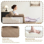 Fauteuil pivotant individuel en mousse et chenille côtelée