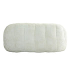 Fauteuil lounge blanc de 63,78 po, revêtu de chenille avec mousse haute densité
