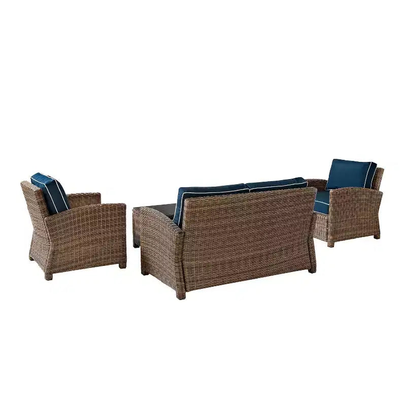 Bradenton 4-delige loungeset van wicker voor buiten - Crosley