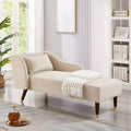 Chaise longue moderna in velluto, con bracciolo imbottito e bracciolo curvo, divano letto per camera da letto, ufficio o soggiorno