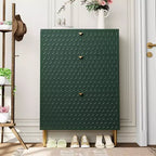 Meuble de rangement à chaussures CLIHOME pour entrée, 24 paires, avec tiroirs basculants, étagère et placard