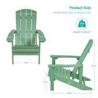 Ensemble de 4 fauteuils Adirondack d’extérieur Bonosuki en bois résistant aux intempéries