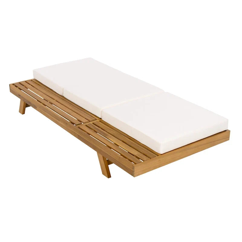 Set di 2 chaise longue da esterno in acacia Christopher Knight Home Michael