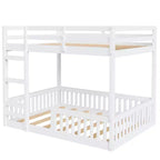 Letto a castello in legno matrimoniale sopra matrimoniale con scala e sponde di sicurezza, letto a castello matrimoniale basso con rete a doghe
