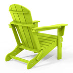 Polytrends Laguna Fade Resistant All Weather Outdoor Patio Folding Adirondack Chair