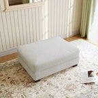 Pouf moderno oversize in tessuto a coste