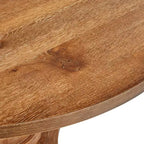 Set da pranzo Lifestorey Kerrington da 4 pezzi con banquette con schienale trapuntato, noce/crema: tessuto effetto lino, tavolo con base a piedistallo