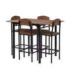 Ensemble Whisen de table à manger de ferme de 5 pièces avec rallonge rabattable, hauteur comptoir, et chaises de salle à manger