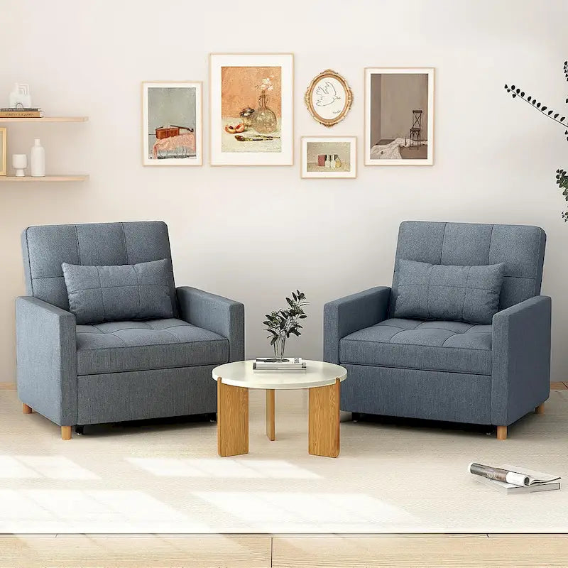 Poltrona divano letto 3 in 1 AECOJOY con cuscino e schienale convertibile