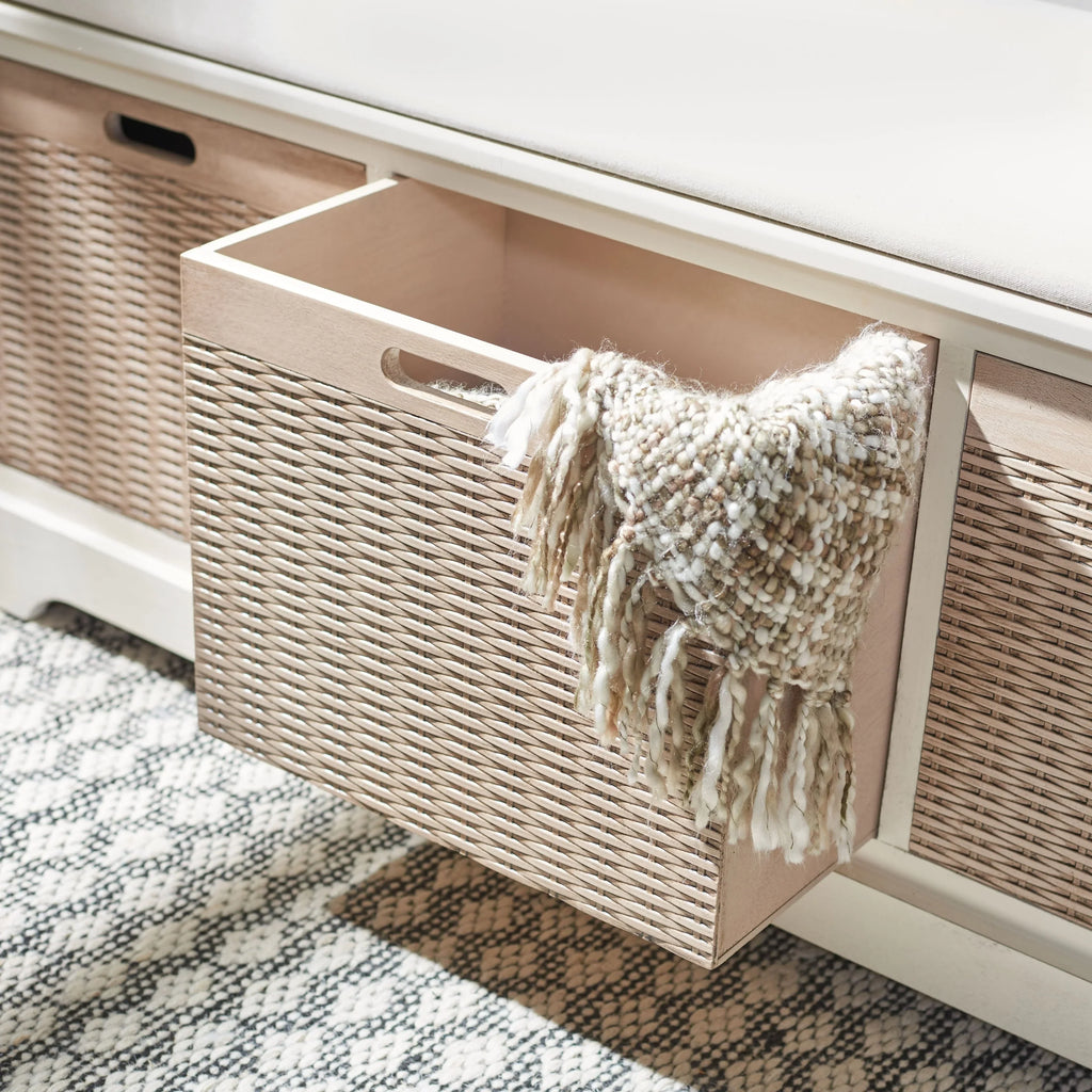 Panca contenitore SAFAVIEH Fiorello con 3 cassetti e cuscino - 47.3 W x 15 L x 19 H - 47Wx15Dx19H