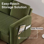 Dyonery 81-Sitzer-Schlafsofa, L-förmiges Ausziehsofa mit wendbarer Recamiere mit Stauraum, USB-Anschluss und verstellbarer Rückenlehne