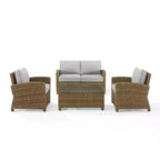 Bradenton 4-delige loungeset van wicker voor buiten - Crosley