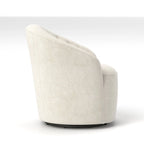 Lot de 2 fauteuils tonneau modernes SEYNAR en velours rembourré, pivotants à 360 degrés, avec dossier capitonné à boutons