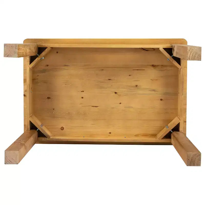 Mesa de jantar retangular Flash Furniture, 46 x 30, em pinho maciço