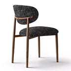 Set di 4 sedie da pranzo moderne imbottite con schienale curvo, sedie laterali senza braccioli con struttura in ferro per sala da pranzo e cucina-Panipeachy