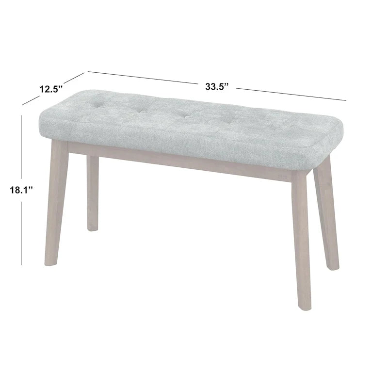 Set da pranzo Nettie in legno massello da 4 pezzi Simple Living