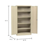 Mobile contenitore autoportante in acciaio Edsal, 36" L x 18" P x 72" H, beige