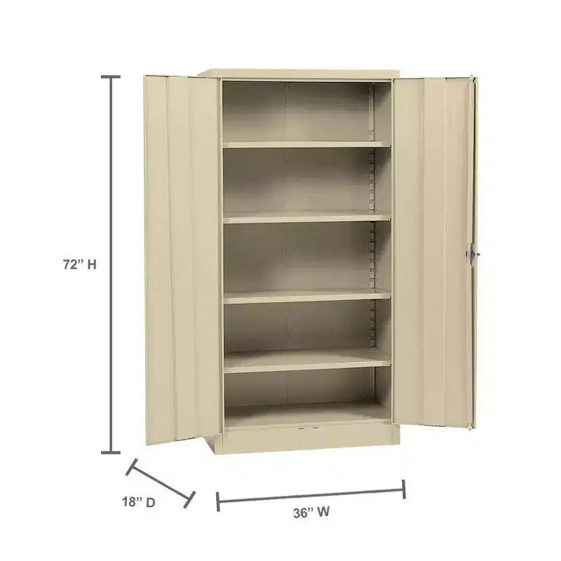 Mobile contenitore autoportante in acciaio Edsal, 36" L x 18" P x 72" H, beige
