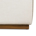 Pouf Jarmo Poly & Bark con tavolino regolabile in noce, vera pelle italiana pieno fiore