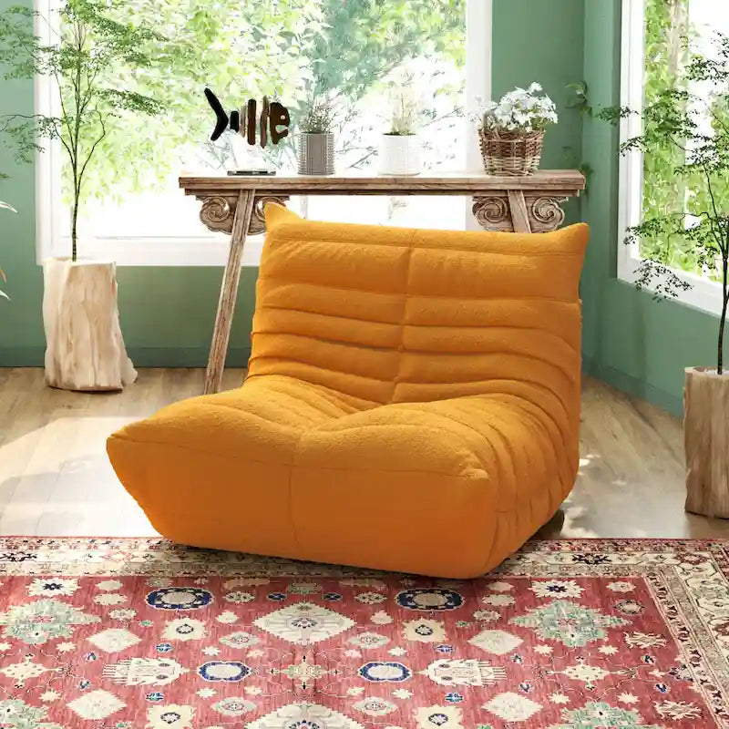 Canapé de sol moelleux, fauteuil poire relax pour salon