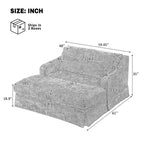 Cadeira sofá-cama de chenille extra profunda Polibi