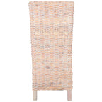 Ensemble de 2 chaises de salle à manger en osier naturel, 19 l x 22 p x 41 h, style bohème côtier