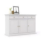 Tvilum, buffet avec 3 portes et 3 tiroirs, blanc