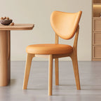 Sedia da pranzo moderna senza braccioli, con schienale alto e rivestimento in similpelle