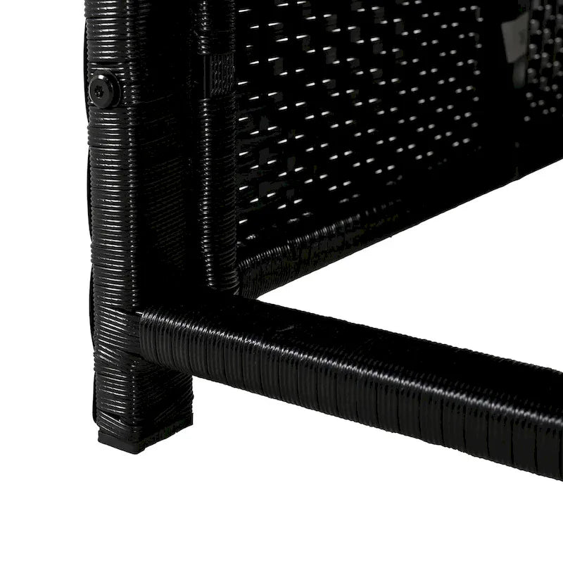 Ensemble de canapé d’angle d’extérieur en rotin, cadre quadrilatéral pour spa