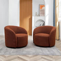 Fauteuil d’appoint pivotant KINWELL en forme de tonneau, rembourré, largeur 34 (lot de 2)