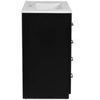 Meuble-lavabo de salle de bains simple de 30 pouces avec meuble et 3 tiroirs ??Noir / Bleu / Vert / Indigo / Blanc