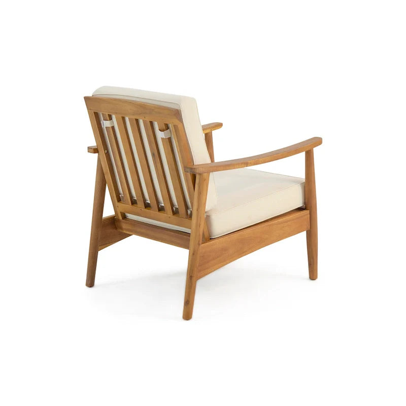 Ensemble de salon extérieur Willowbrook en bois d’acacia pour 4 personnes, par Christopher Knight Home
