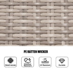 7 Pieces Outdoor Rattan Wicker Patio Round Dining Set with Cushions by Moda Furnishings
