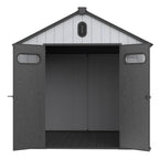 Abri de rangement extérieur en plastique et résine tout temps avec plancher, remise à outils Spire, 6 pi x 4 pi/6 pi x 8 pi/8 pi x 6 pi/8 pi x 10 pi